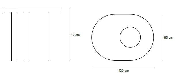 Деревянный овальный журнальный столик TEULAT Nori ARCH-00050416 - Вид №7