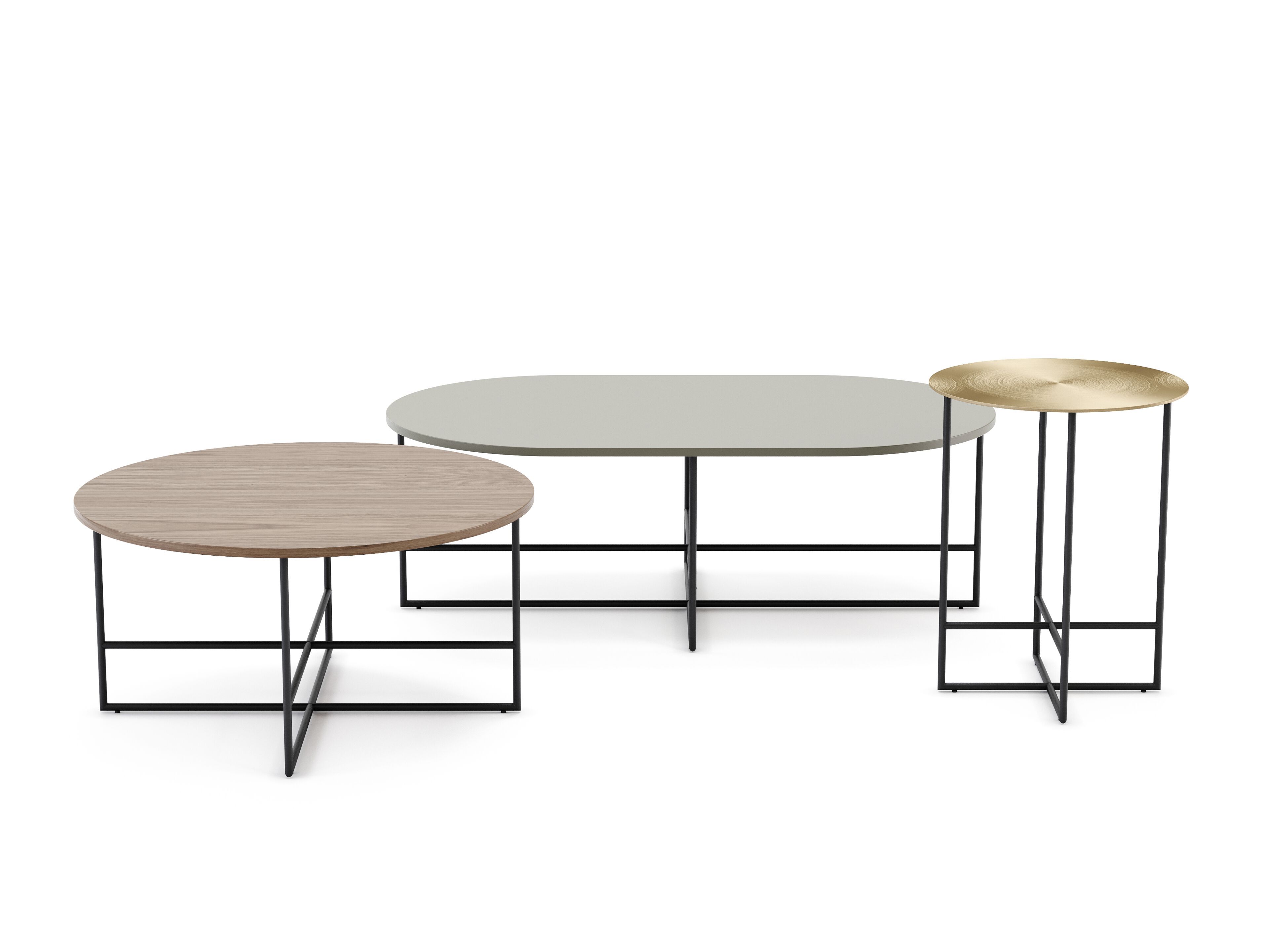 Высокий круглый журнальный столик из полированной стали Domkapa INSIDE ARCH-00060702 - Вид №1