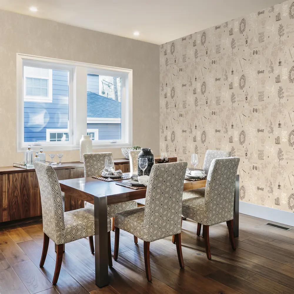 Обои флизелиновые Ateliero Coffee бежевые 1.06 м 888618 STLM-2133079 - Вид №3