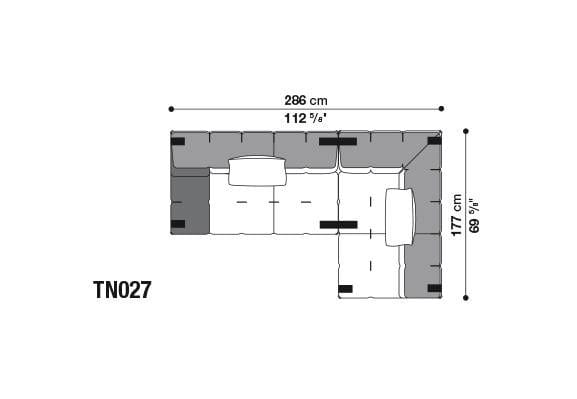 Угловой диван из ткани B&B Italia Tufty-Too ARCH-00120031 - Вид №8