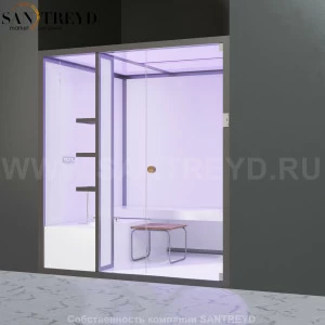 Effegibi BODYLOVE H BL30050001  Хаммам. Установка: в нишу. Мощность: 7 кВт макс. Размеры: длина 200 см, ширина 176 см. Отделка: без отделки.