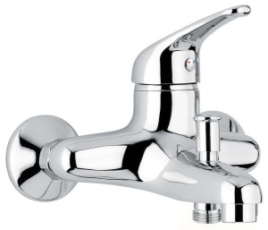 9001BC Смеситель Ambra с ручным душем для ванной, цвет белый-хром