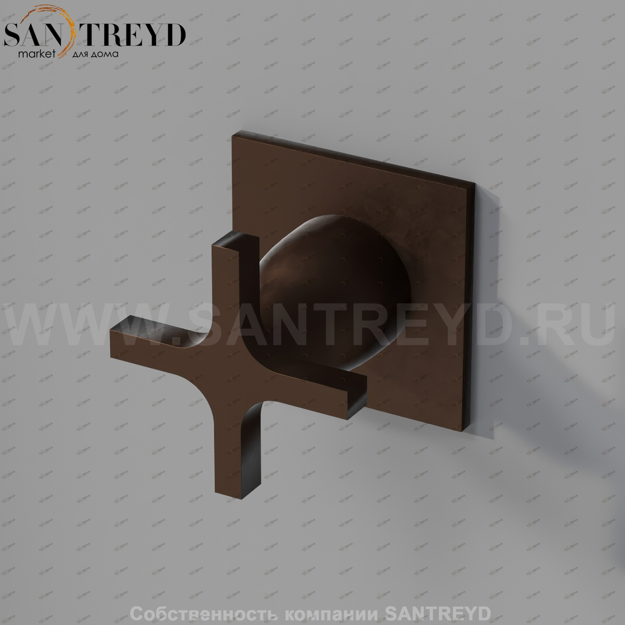 Встроенный смеситель с регулируемым расходом воды AMEM330BR MEMORY бронзовый Agape