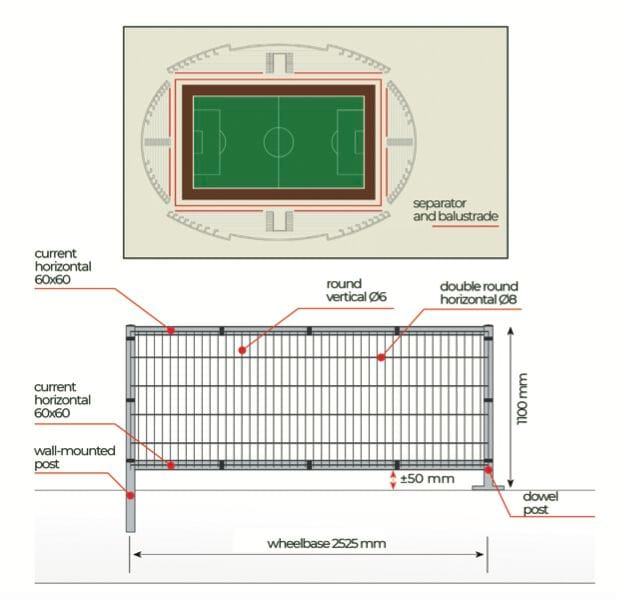 Забор для спортивных площадок из сварной сетки OFFICINE D'AMICO Vera Sport ARCH-00097298 - Вид №2