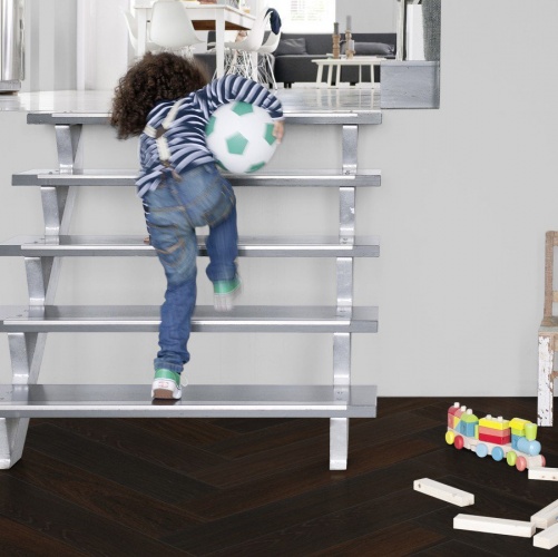 Паркет Ёлка Solidfloor New classic Лувр 1126206 Дуб Натур (Рельефная) 610х122 мм 1500200201 - Вид №7