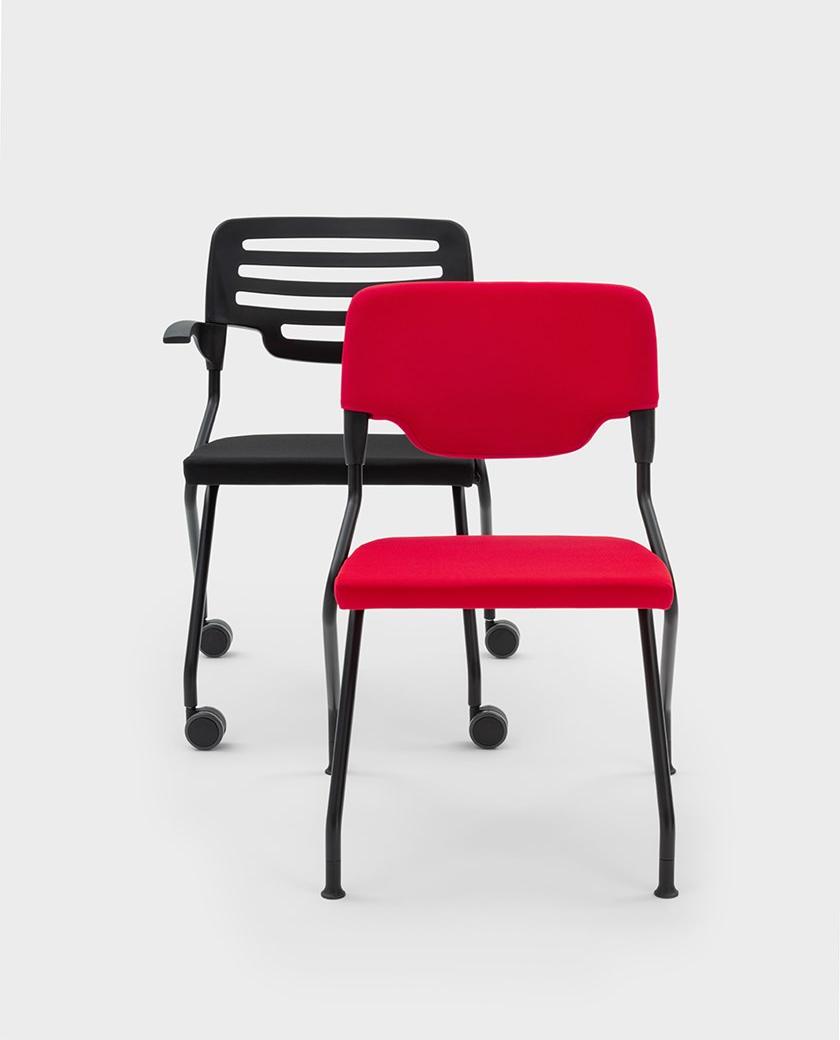 Viganò Пластиковый стул с подлокотниками на колесиках Madam collettività sun-id-1464714 - Вид №4