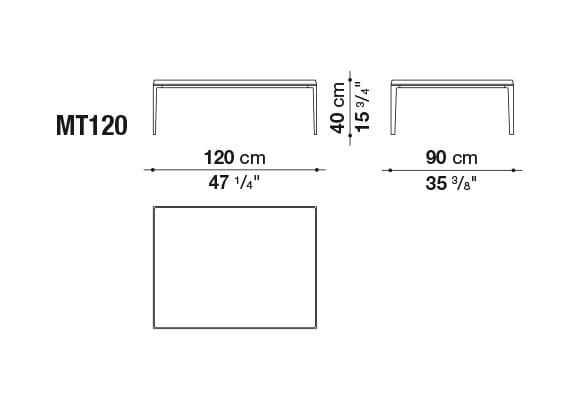 Прямоугольный стеклянный журнальный столик B&B Italia Michel ARCH-00140199 - Вид №5