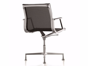 Операционный офисный стул с подлокотниками 4 спицы