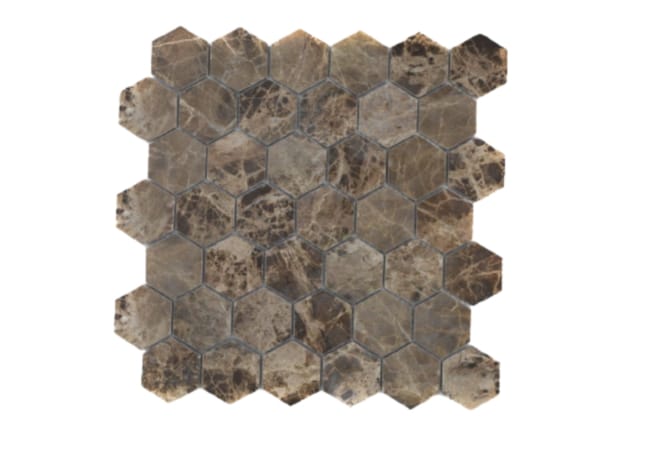 Темная мраморная мозаика Emperador Mosaix ARCH-00117162 - Вид №2