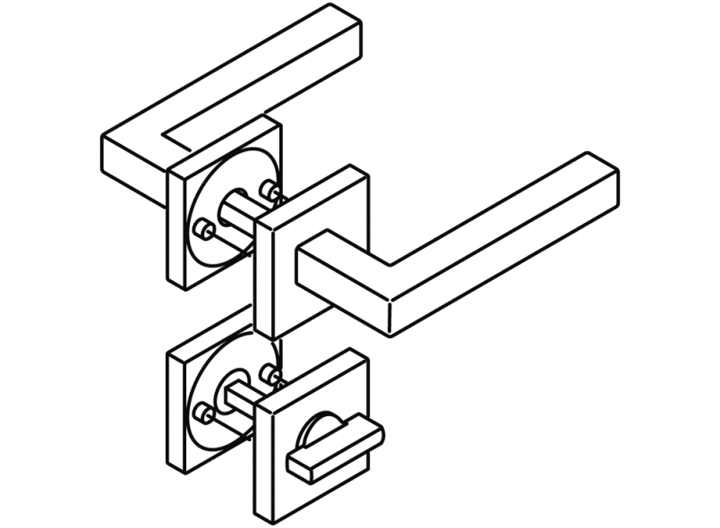 100XAH02.1A0 Модель свободного занятого набора 101x HEWI Beschläge für Innentüren  - Вид №4