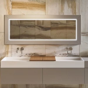 Moma Design Зеркало настенное с подсветкой 1600х500 Mirr Wood отделка лак.матов.