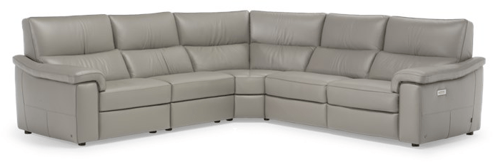 Natuzzi Угловой диван в коже с электроприводом sun-id-1420281 - Вид №1