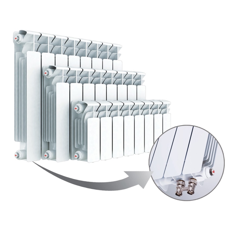 Радиатор биметаллический Rifar Monolit 500/100 12 секций RM50012 - Вид №5