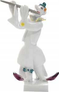 71595 Meissen Фигурка 7,8см "Клоун - флейтист" (П.Штранг КЛОУНЫ) Фарфор