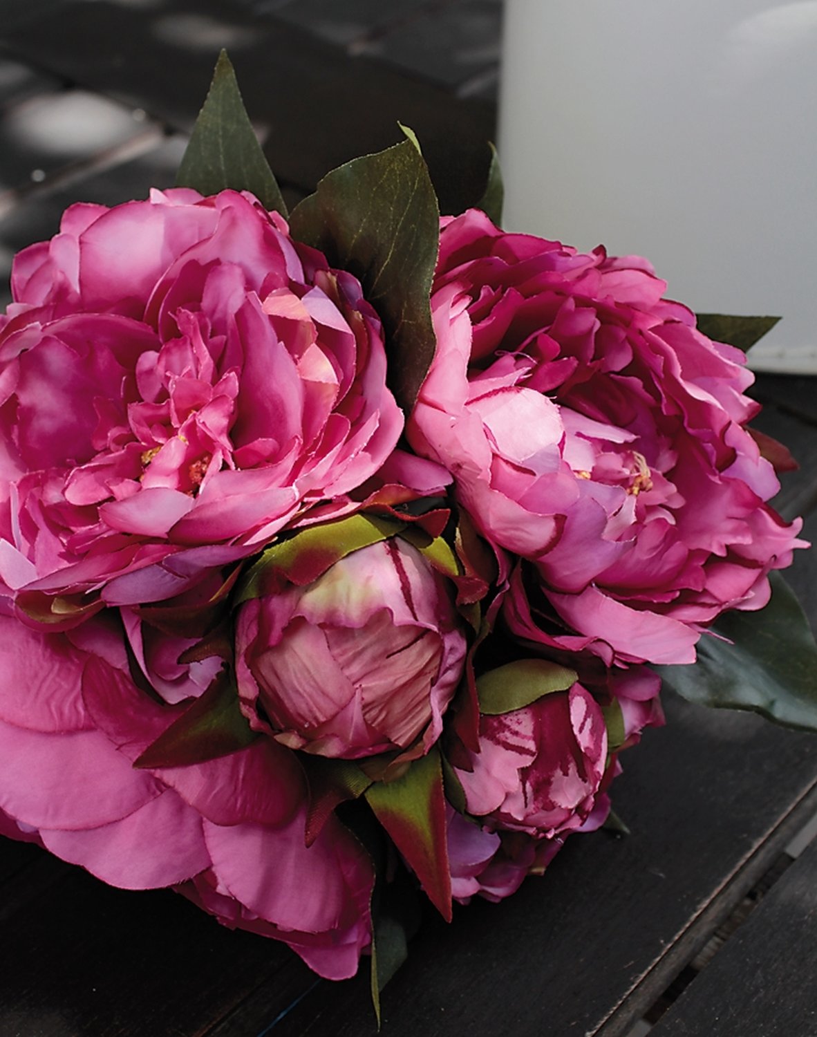 2618 420 a3 Пион шелковый, 6-цветков, 35 см, вишневый H-andreas 