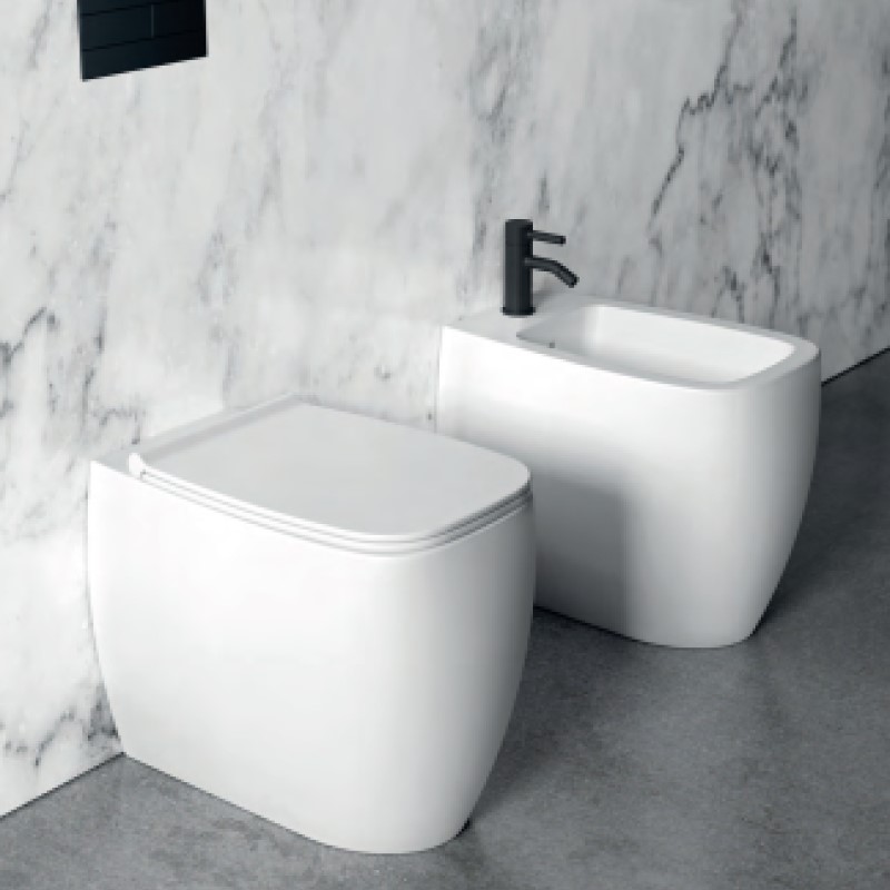 33100101.01 Приставной унитаз напольный Белый Alice Ceramica Nur Италия - Вид №4