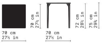 Very Wood Квадратный деревянный стол Simple sun-id-1455149 - Вид №5