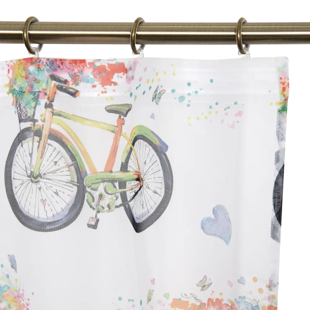 Тюль на ленте «Велосипеды» 250x280 см полиэстер цвет белый GARDEN STLM-2176566 - Вид №4