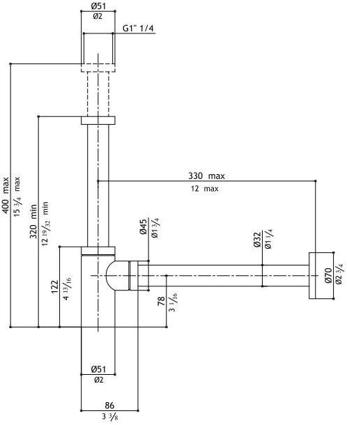 MGS Сифон из нержавеющей стали Accessori per bagno sun-id-1485119 - Вид №1