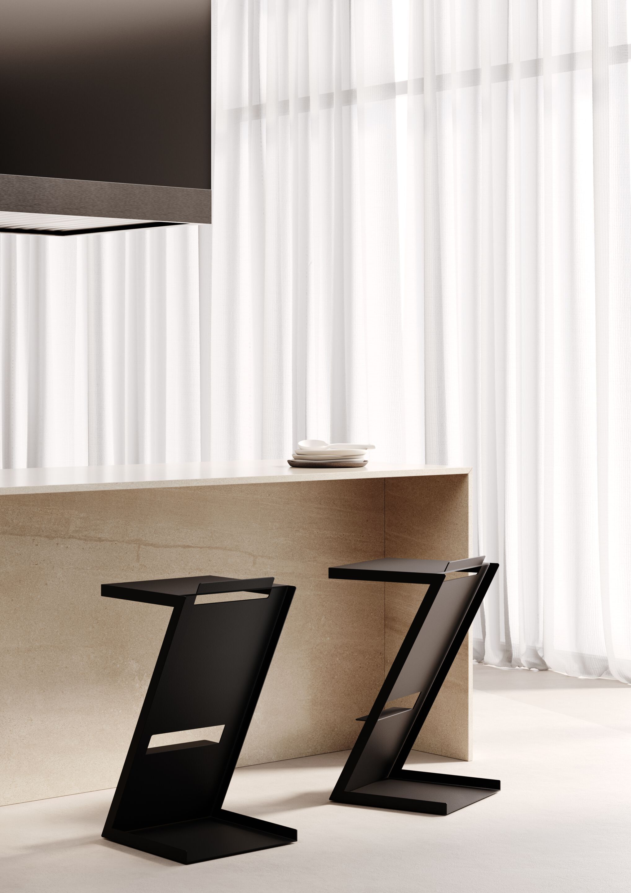 Высокий железный стул Ripa ZZ TOP ARCH-00121234 - Вид №1