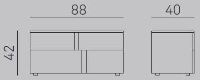 Gruppo Tomasella Прямоугольная прикроватная тумбочка из дуба с ящиками Athena sun-id-1420649 - Вид №3