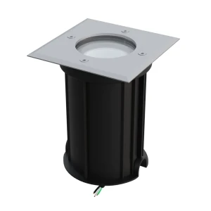 Светильник грунтовой квадратный IP67 цвет хром