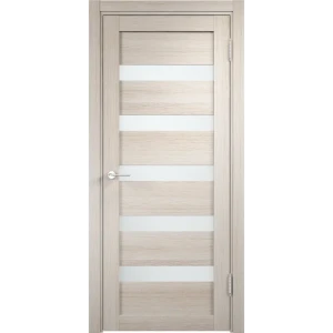 Дверь межкомнатная остеклённая Ницца 60x200 см ПВХ цвет кремовый с фурнитурой