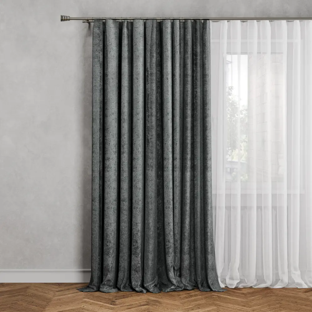 Штора на ленте Lusi 200x280 см цвет серый MIAMOZA STLM-2136236