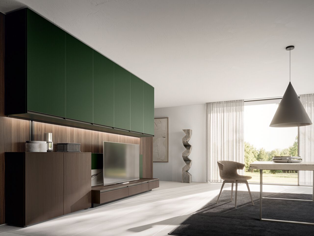 Деревянная секционная стена с боковыми модулями Santalucia Mobili Шах ARCH-00078179 - Вид №2