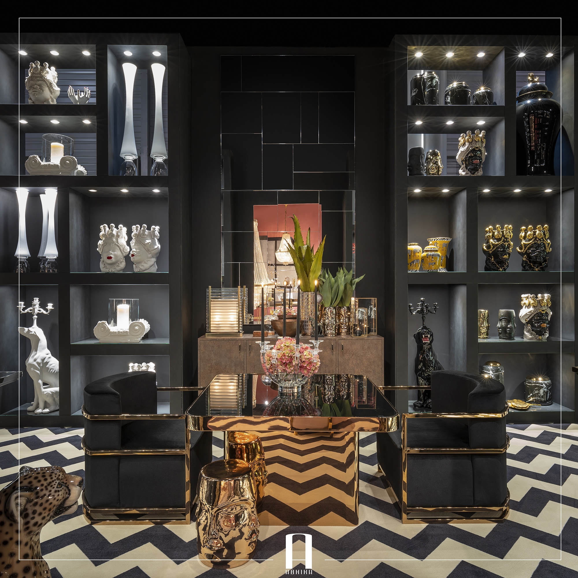 450251-76 ABHIKA ТАБЛИЦА ROME H70 120X120 BROWN  - Вид №2