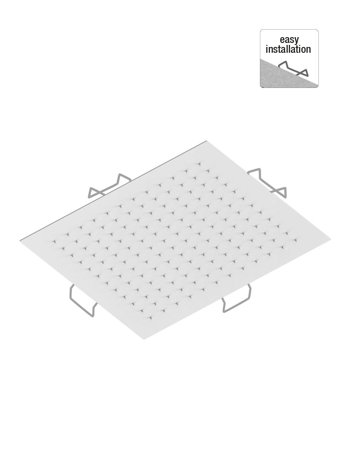 Квадратная потолочная душевая головка с системой защиты от накипи Rubinetterie Frattini душевые ARCH-00113030 - Вид №11