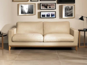 Duvivier Canapés 3-х местный кожаный диван  Quaisb21, quaisb22, quaisb35