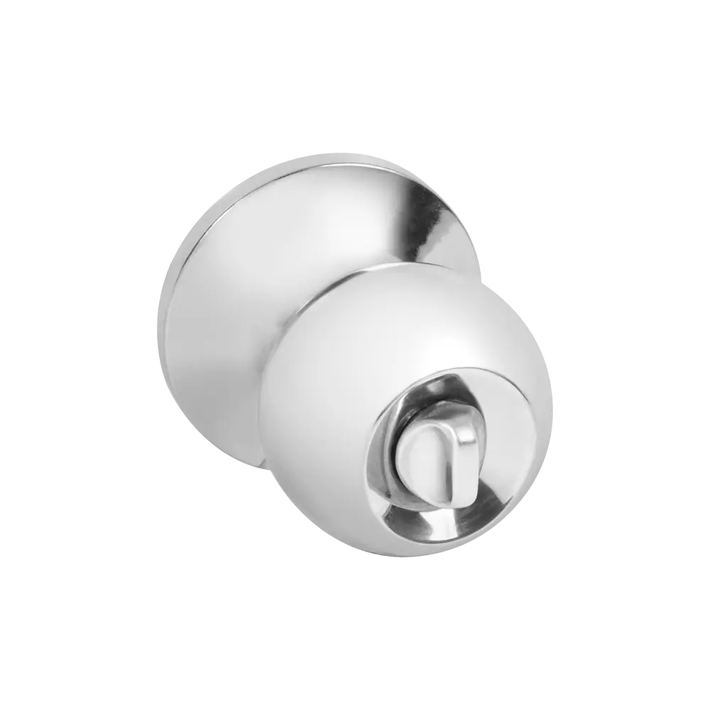 ФАБРИКА ЗАМКОВ Ручка-кноб 6073 с фиксатором - хром 89347018 STLM-1507446