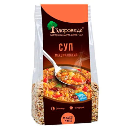Суп Мексиканский с рисом и кукурузой Здороведа 250 г Santreyd 13072 - Вид №1