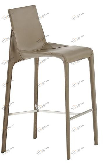 Poliform Высокий кожаный табурет со спинкой Seattle sun-id-1445557