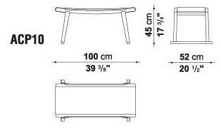 Maxalto Низкий табурет из массива дерева Sella sun-id-1419345 - Вид №1