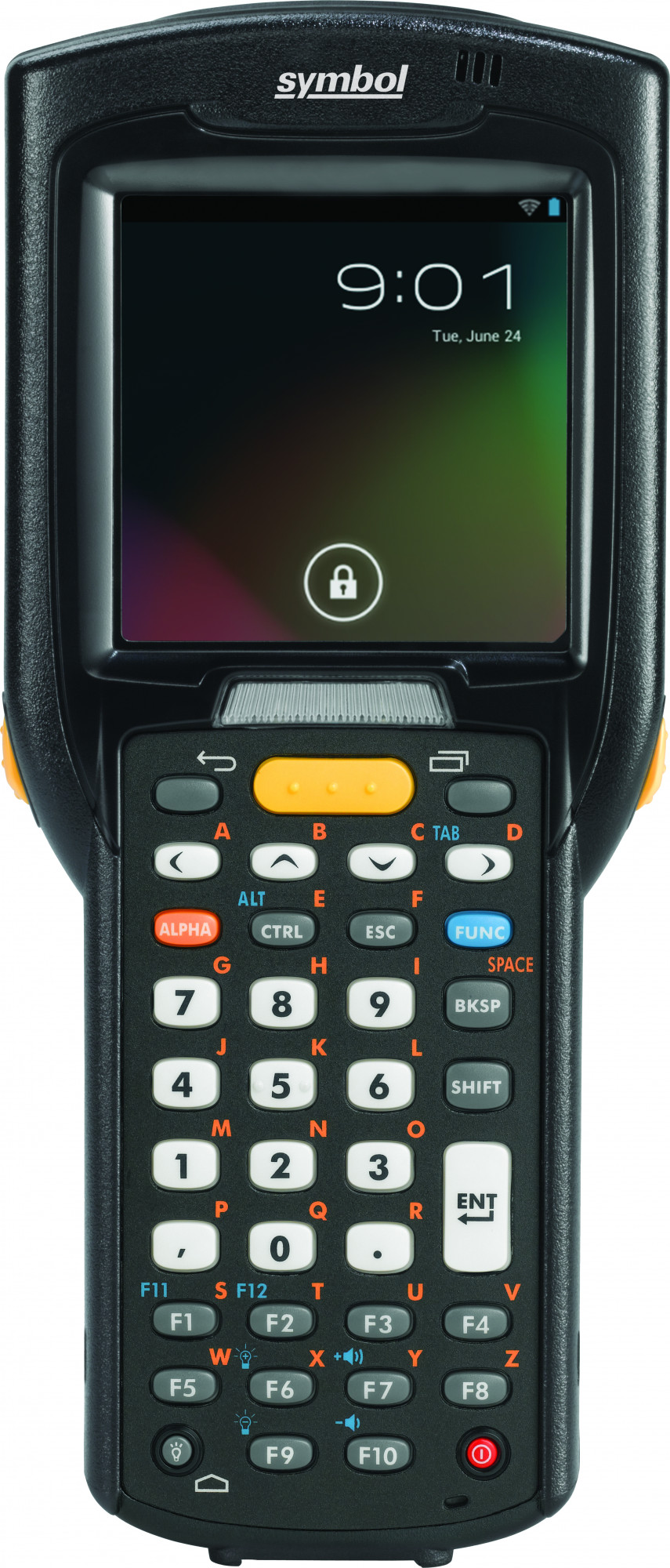 MC32N0-GI3HCLE0A 802.11 a/b/g/n, bluetooth, full audio, gun, 2d se4750, color-touch display, 38 key, high capacity battery, ce 7.x pro, 512mb ram/2gb rom, english, world wide Zebra Santreyd 