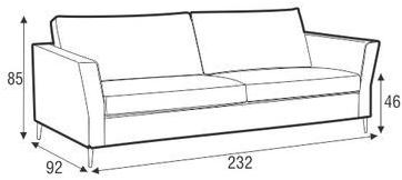 Sits Мягкий 3-х местный диван из ткани Caprice sun-id-1404260 - Вид №7