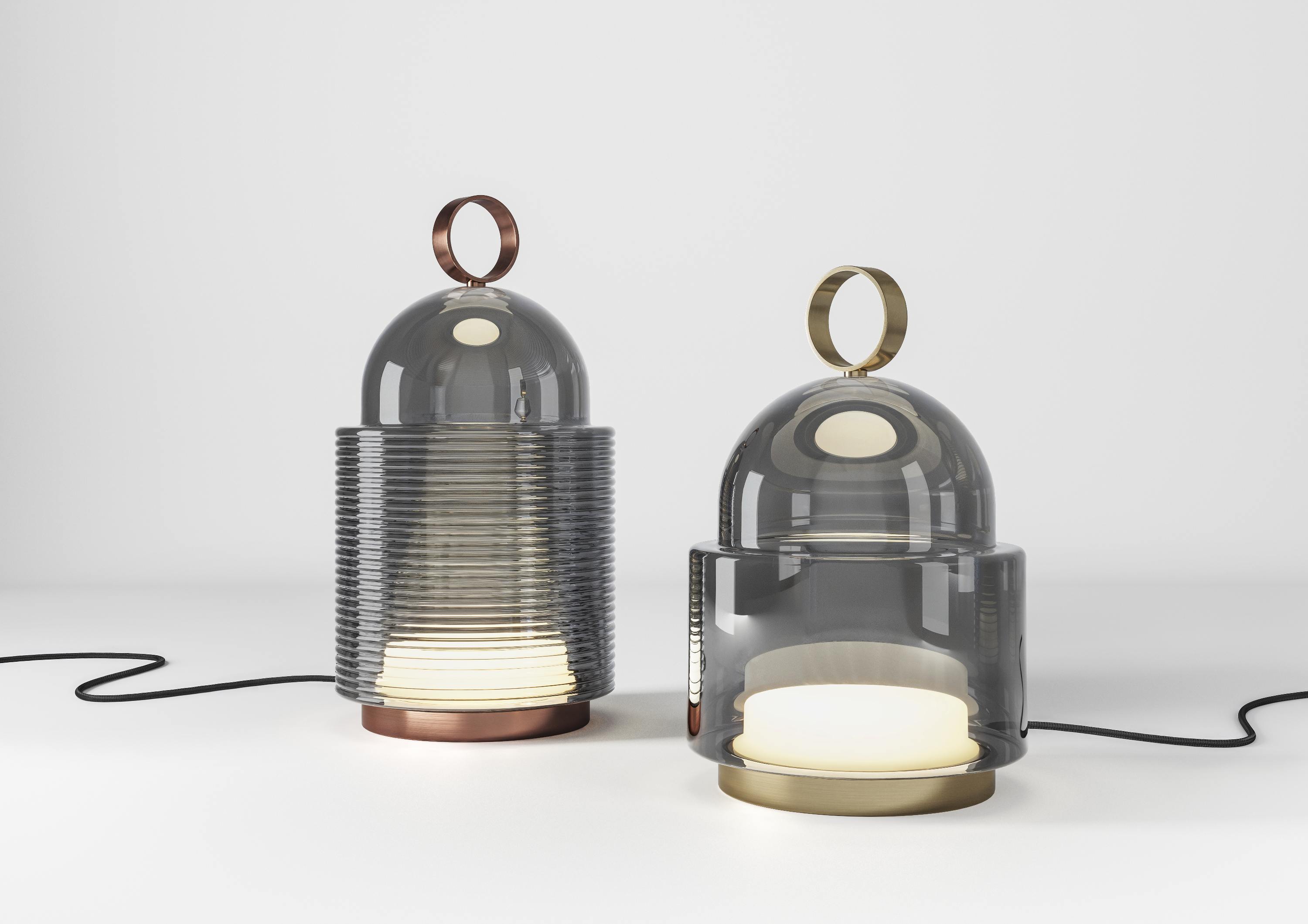 Напольная лампа из дутого стекла BROKIS купол ARCH-00011428 - Вид №6