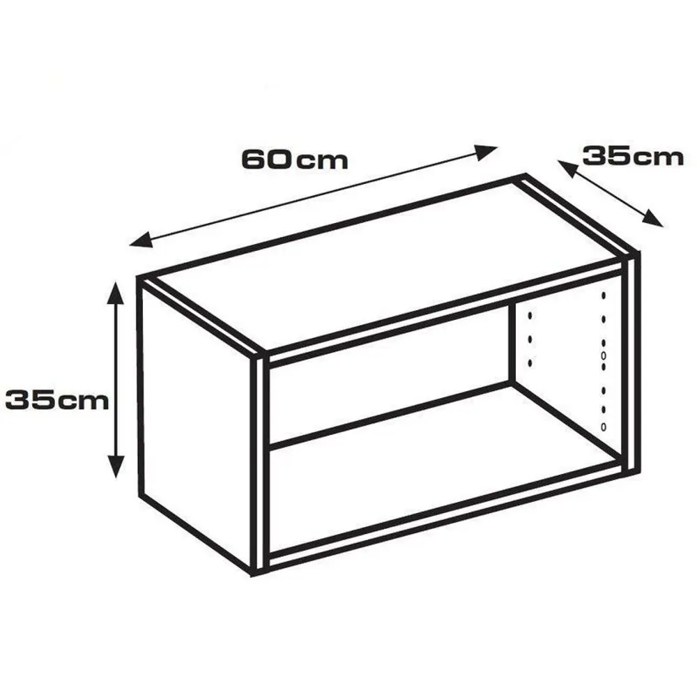 Каркас навесной 60x35x35 см, ЛДСП, цвет белый 82286701 STLM-2090240 DELINIA  - Вид №7