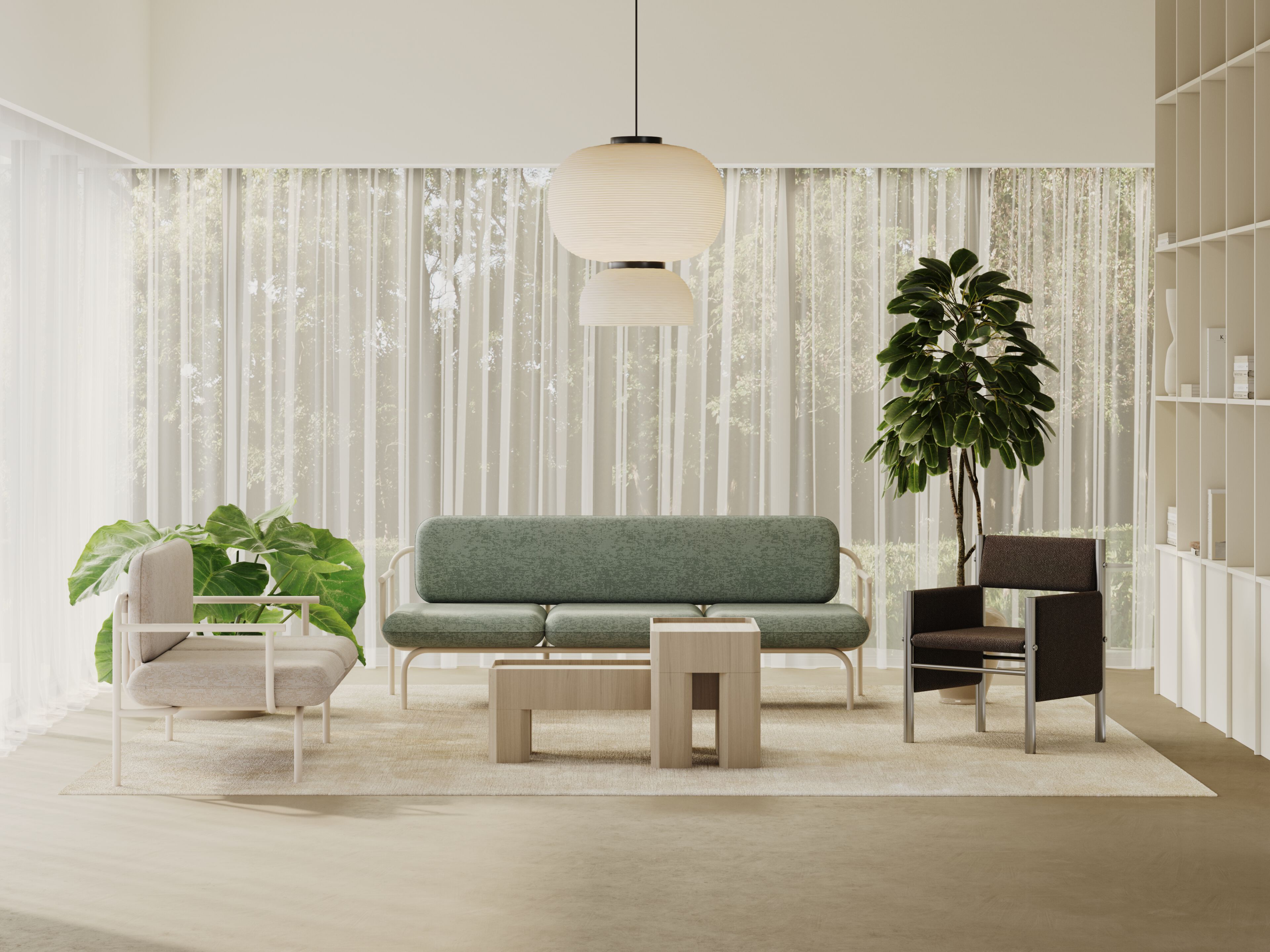 3-местный тканевый садовый диван Joyf Havn ARCH-00120885 - Вид №4