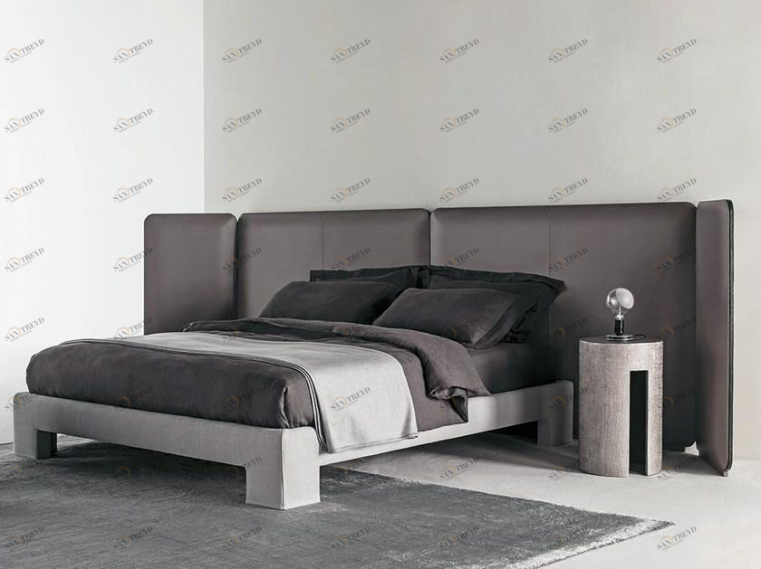 Meridiani Кожаное изголовье для двуспальной кровати Edition tuyo sun-id-1480593