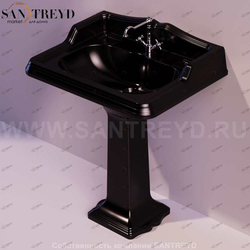 AR834NERO Подвесная раковина настенная прямоугольная Simas Arcade черная