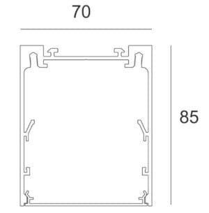 Алюминиевый линейный профиль освещения Deltalight Streamliner ARCH-00097234 - Вид №10