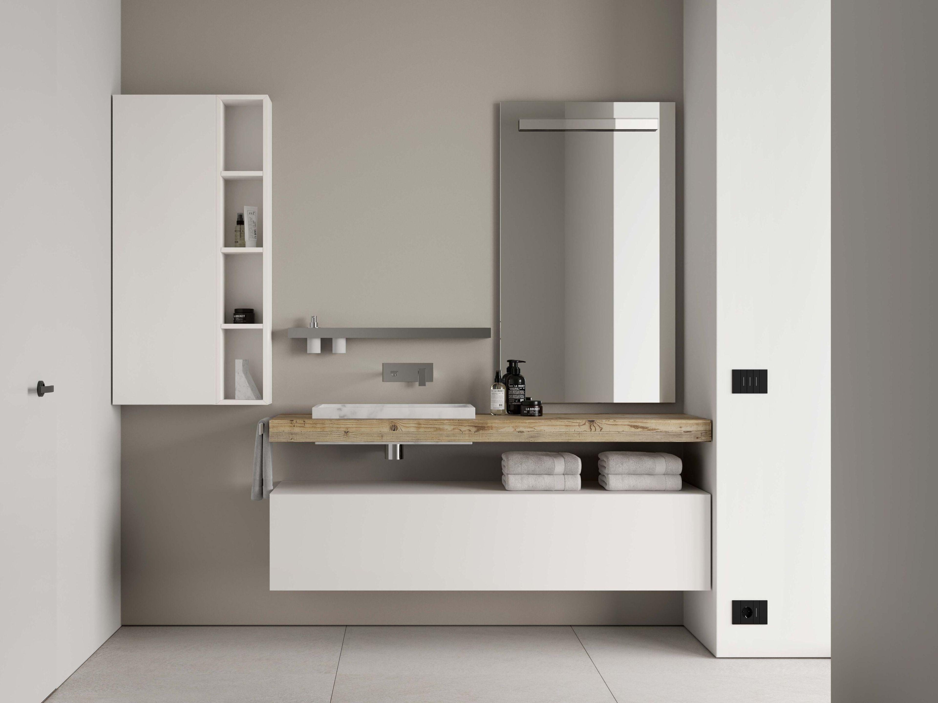 Подвесной умывальник с ящиками Ideagroup догма ARCH-00140413