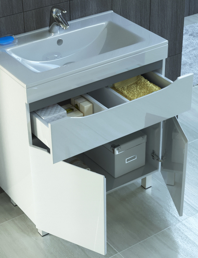 Тумба Minor 1-750 (VGA)750⨉470⨉830 мм белый Santreyd sun-id-665108 - Вид №1