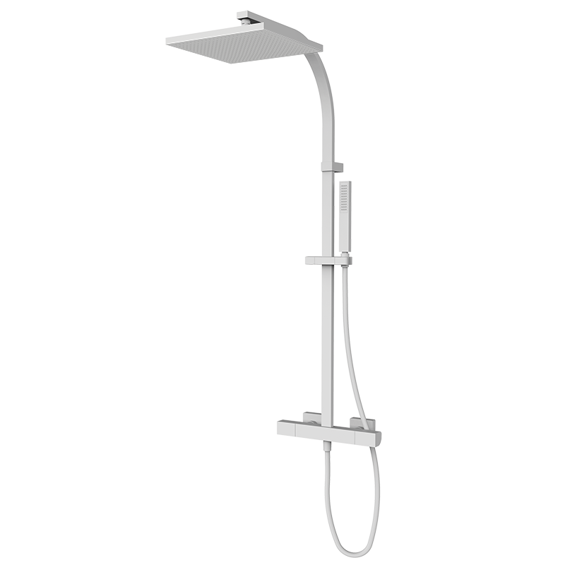 60448602 PREMIUM Белый душ термостатический с колонкой Белый GRB MIXERS 
