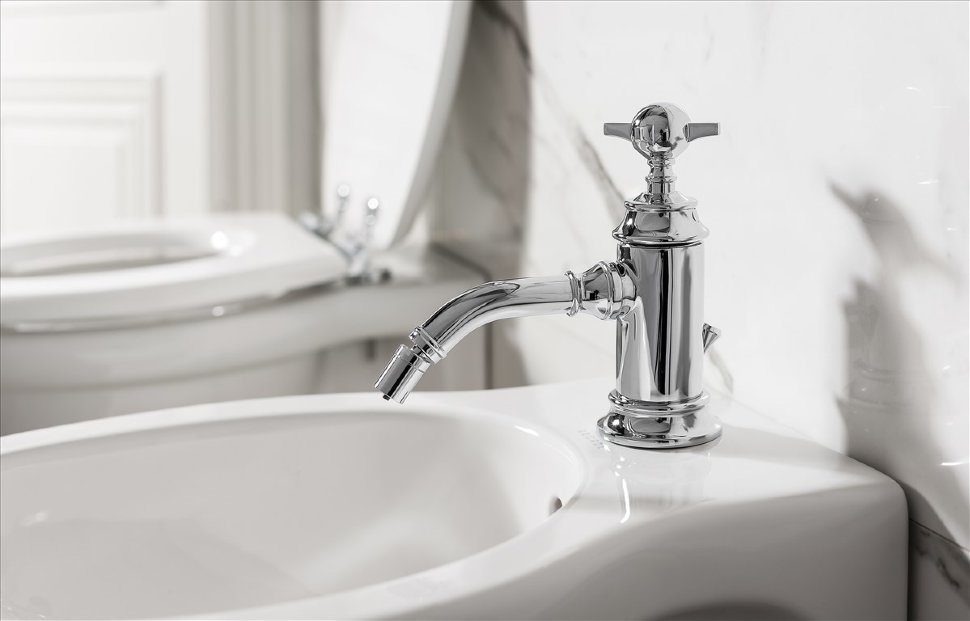 Смеситель однорычажный для биде, 1 отв, ручка - крестик, хром [ARC13 CHR] Arcade Burlington ARC13 CHR - Вид №3