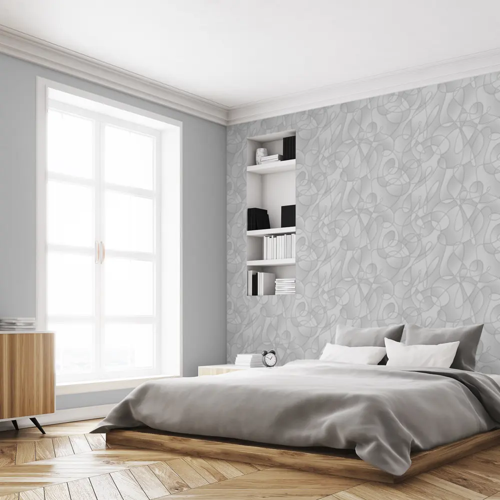 Обои флизелиновые Ateliero Maestro серые 1.06 м 889987 STLM-2040569 - Вид №3