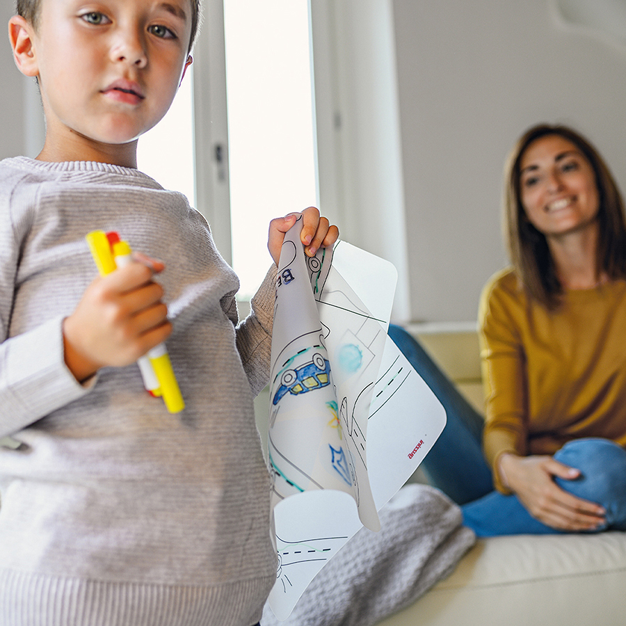 22609452 Набор из коврика-раскраски и 4 маркеров bimbi Guzzini  - Вид №3